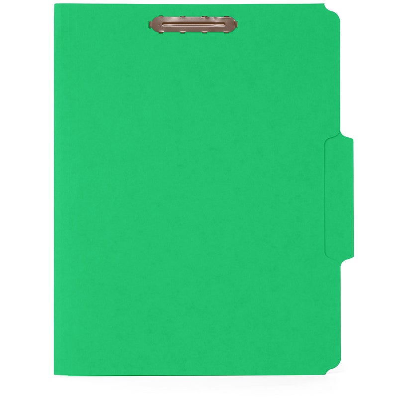 Blue Summit Supplies Blue Summit 50 Green Fastener File Folders - 1/3 Cut Reinforced Assorted Tab - Durable 2 Prongs Designed to Organize Standard Medical Files, Law Client Files, Office Reports - Letter Size - Image 2